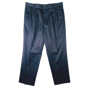 Dockers Mens Pleated Front Chino Pants Black Dress Trousers 34x29